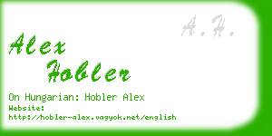 alex hobler business card